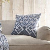 Appletree - Blue Ganado Cushion (43 x 43cm) - Soft Heavy Brushed Cotton - Filling Included - Piped Edge - Tribal Pattern Cushion in Blue - Blue Cushion with Cover Included/Cushion Insert - Home Decor