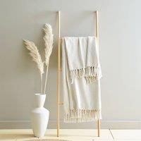 Drift Home - Quinn - 100% Recycled Cotton Rich Mixed Fibres Throw - 130 x 180cm in Cream