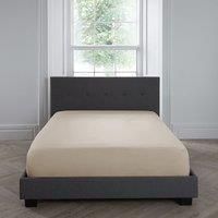 Appletree - Natural Super King Fitted Sheet (182 x 200 x 35cm) - Plain Bedding - Light Natural Super King Bed Sheet - Soft & Luxury 100% Cotton - Natural Bed Sheet
