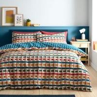 Fusion Duvet Cover Set, 100% Recycled Polyester, Single 140x200cm, Multi-Coloured, Geometric Pinsonic Pattern