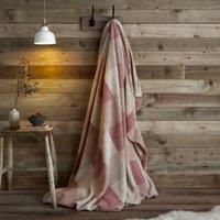 Appletree Hygge Recycled Polyester Throw, Natural, 150 x 200 cm, Sherpa Reverse, Adult, Check Print Pattern