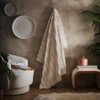 Appletree Cosy Diamond Fleece 150cmx200cm Throw Natural