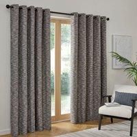 Curtina Talon Eyelet Curtains, Living Room, 168 x 137 cm, Blue, 100% Recycled Polyester, Light Filtering, Textured Jacquard Weave