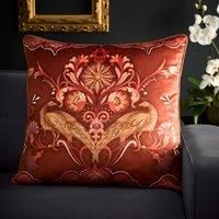 Laurence Llewelyn-Bowen Velvet Filled Cushion, Arts & Crafts Embellishment, Home Decor, 1 Piece, 55 x 55cm, Spice, Recycled Polyester, Square