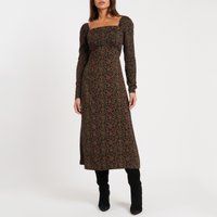 Nobody's Child Abby Floral-Print Midi Crepe Dress - UK 10