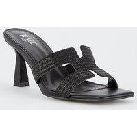 Raid Wide Fit Zelda Sandals - Heel - Black