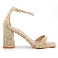 Raid Wide Fit Niya Sandals - Heel - Natural Raffia