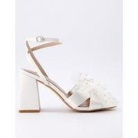 Raid Be Mine Issa Heeled Sandals - Ivory Satin