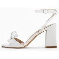Raid Be Mine Fern Heeled Sandals - Ivory Satin