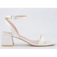 Raid Be Mine Wide Fit Ruhi Heeled Sandals - Ivory Satin