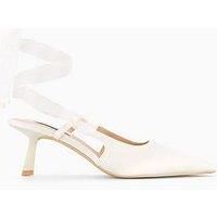 Raid Nichelle Mesh Tie Back Heeled Shoes - Ivory
