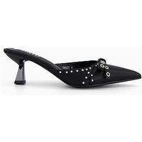 Raid Tinsley Hardware Pointed Mule - Black