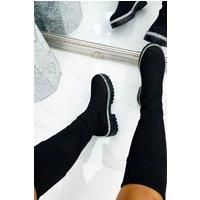 Sparkly Calf Stretch Sock Boots