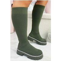 Sparkly Calf Stretch Sock Boots