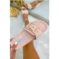 Crystal Chunky Buckle Sliders