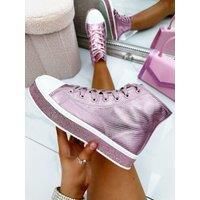 Crystal Canvas High Top Trainers