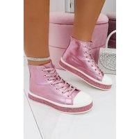 Crystal Canvas High Top Trainers