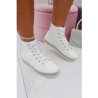 Crystal Canvas High Top Trainers