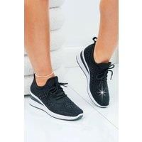 Crystal Stretch Comfort Wedge Trainers