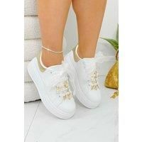 Sparkly Pearl Charm Trainers