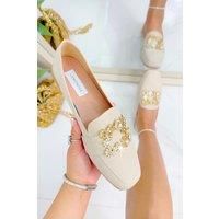 Crystal Buckle Blossom Loafers