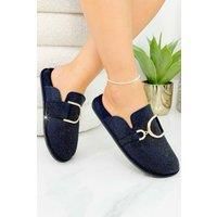 Crystal Imperial Suede Slip On Clog Mules