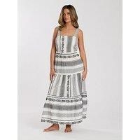 Square Neck Jacquard Maxi Dress
