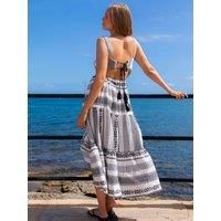 Square Neck Jacquard Maxi Dress