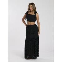 Broderie Midi Skirt