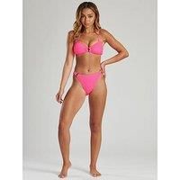 South Beach Crinkle High Waist Brief - Pink