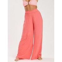 South Beach Crinkle Vicose Wide Leg Trousers
