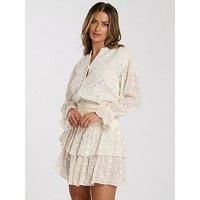 South Beach Mirror Detail Beach Blouse - Cream