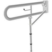 Nymas NymaPRO Doc M Trombone Lift & Lock Hinged Grab Rail with Leg White 800mm x 900mm x 35mm (354JM)