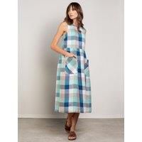 Celtic & Co Women's Button Detail Midi Dress in Green | Size: 14