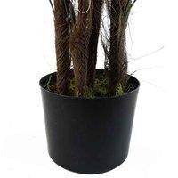 120cm Green Artificial Fan Palm Tree - Lifelike Plastic & Natural Materials