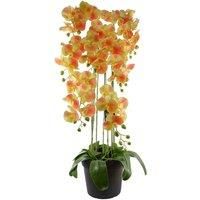Large Yellow Artificial Orchid Plant Artifcial 41 Real Touch Flowers Botanik