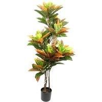 140cm Artificial Codiaeum Tree with 179 Leaves