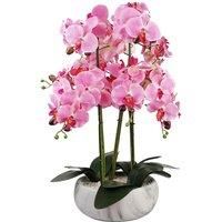 60cm Orchid Artificial Pink Marble Effect Ceramic Planter