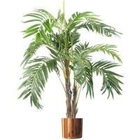 120cm Realistic Artificial palm tree with pot with Copper Metal Planter