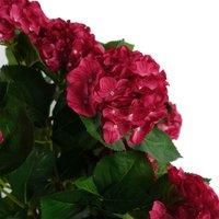 75cm Artificial Pink Bush Hydrangea Plant Potted