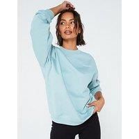 Gym King Womens Established Crew - Stone Blue