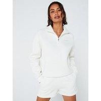 Gym King Womens 365 Raglan Sleeve Funnel 1/4 Zip - Cream