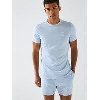Gym King Taped Detail Jersey Muscle Fit Half Sleeve T-Shirt