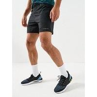 Gym King Mens Energy Linear 6Inch Short - Black