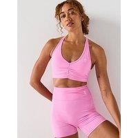 Gym King Womens Scrunch Bra Pink 14