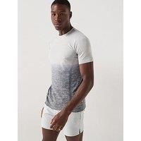Gym King Mens Relentless Ombre Seamless Tee - Grey