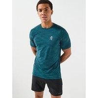 Gym King Mens Energy Grindle T-Shirt - Teal Blue