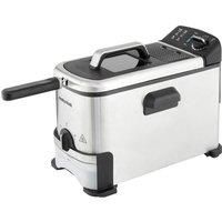 Morphy Richards Filter Pro Stainless Steel 3L Deep Fat Fryer, Detachable Basket Handle, Self-cleaning Oil Filtration System, Viewing Window, Variable Temperature Control, Stainless Steel, 2KW,482001