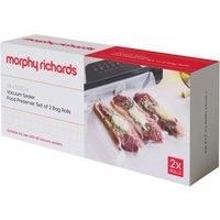 Morphy Richards Vacuum Food Sealer Set of 2 Bag Rolls, Food Sealer Accessory for 432040, Customisable Bags, Airtight Protection, LFBG Approved, 433002