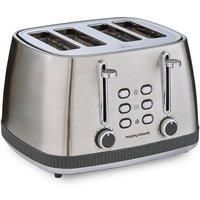 Morphy Richards 4 Slice Toaster, Removable Crum Tray Mexborough Grey, 242902